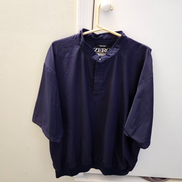 Zero Restriction Short Sleeve Pullover Windbreaker Blue Large L - Golf Shirt - Picture 7 of 8